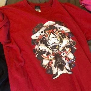 Jordan red shirt men medium